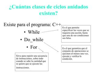 Programacion ciclos anidados | PPTX