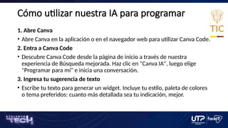 Programación con IA en Canva: Crea Widgets Interactivos Sin Código | PPTX