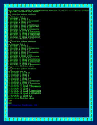 Programacion de divicion