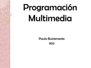 Programación Multimedia Paula Bustamante 1103 