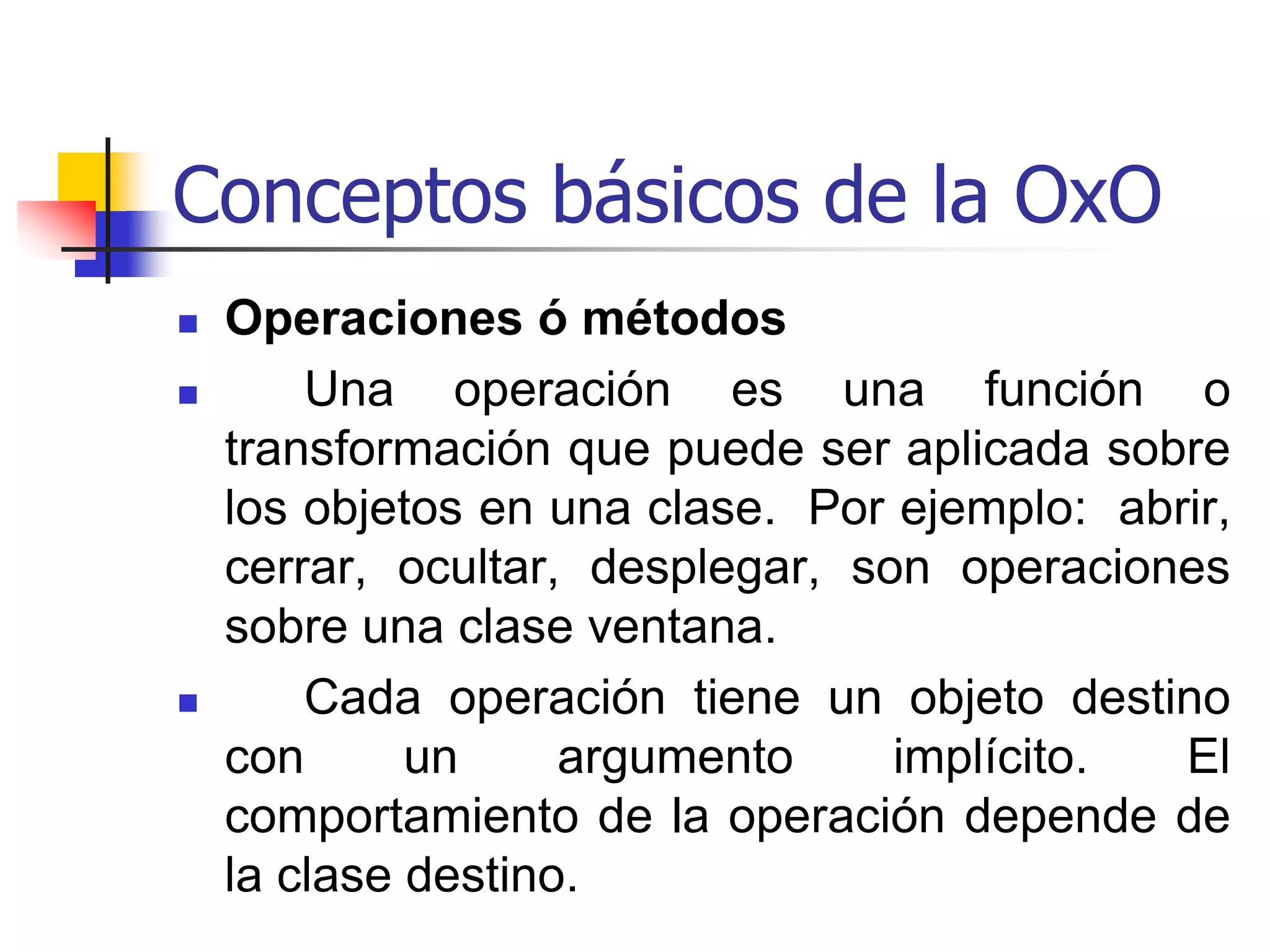 Conceptos Básicosclass persona {// Mienbros Datos o Estructura de datos de la clase	char *nombre,*apellido,*cedula;	// Miembros Función o Métodos de la clase	public:	persona();      // Constructor de la clase      	~persona();     // Destructor de la clase	void presenta_valores();	void asigna_nombre(char *nombre_nuevo);	void asigna_apellido(char *apellido_nuevo);	void asigna_cedula(char *cedula_nueva);	void cumpleano();}; // Observe que se debe finalizar con punto y coma.