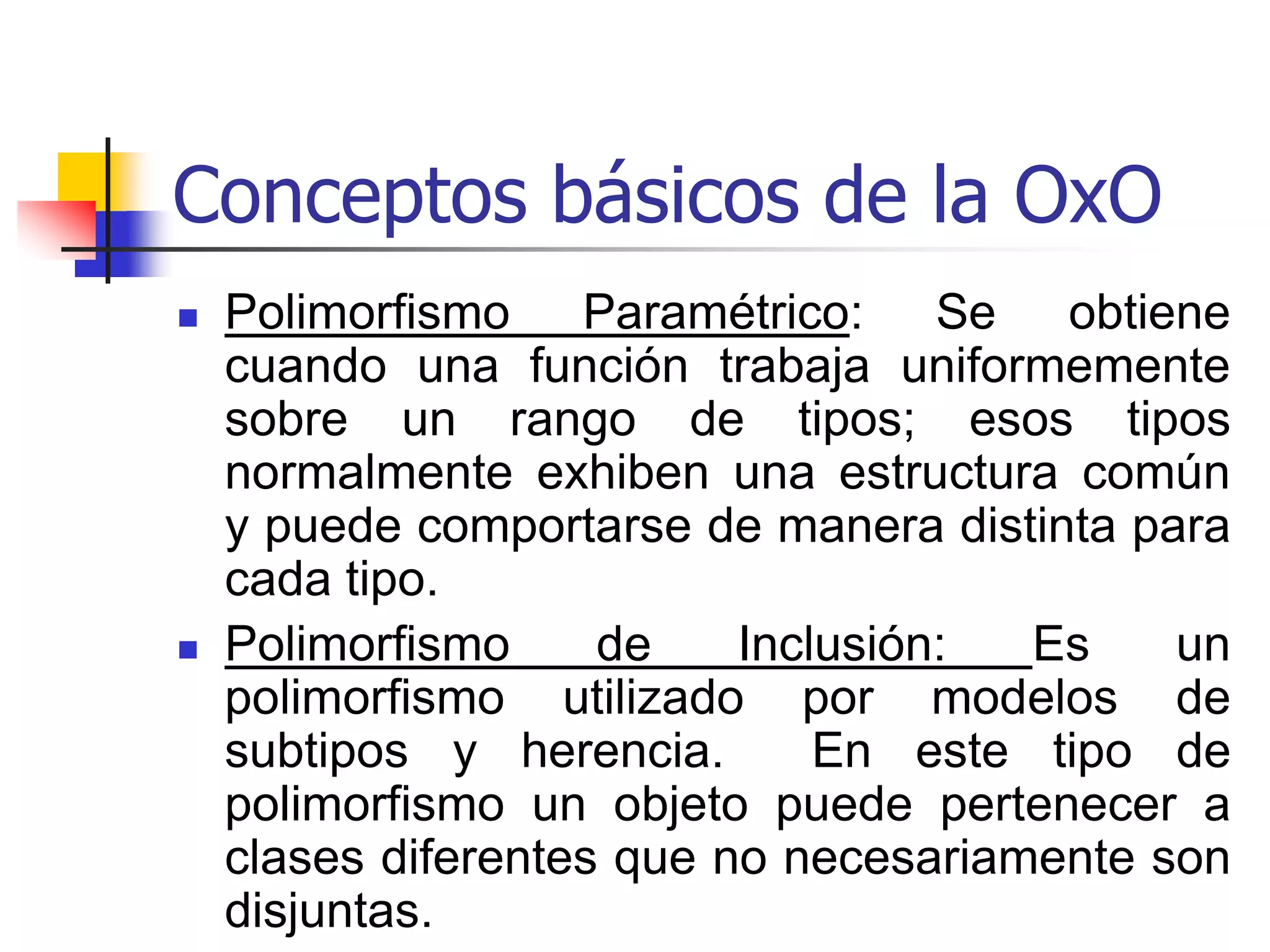 Conceptos básicos de la OxOClasificación de Polimorfismo 