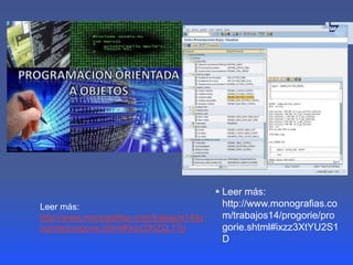  Leer más:
http://www.monografias.co
m/trabajos14/progorie/pro
gorie.shtml#ixzz3XtYU2S1
D
Leer más:
http://www.monografias.com/trabajos14/pr
ogorie/progorie.shtml#ixzz3XtZ2L77p
 