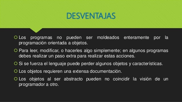 Programación orientada a objetos