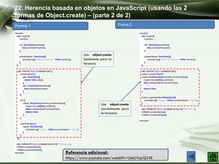 Programacion orientada a objetos en javascript | PPTX