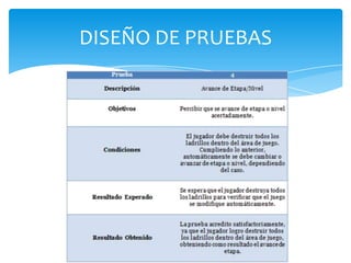 DISEÑO DE PRUEBAS
 