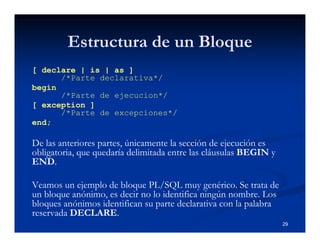 Programacion en PL/SQL teoria y ejemplos | PDF
