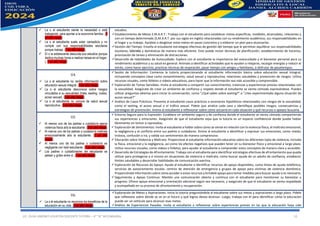 LIC. OLGA JIMENEZ LOVATON DOCENTE TUTORA – 4° “A” SECUNDARIA. 11
✓ La o el estudiante siente la necesidad o está
trabajando, para aportar a la economía familiar. (5
en alto riesgo)
✓ La o el estudiante suele estar cansado/a y no
cumple con sus responsabilidades escolares
porque trabaja. (1 en alto riesgo)
✓ El o la adolescente descuida sus estudios porque
dedica muchas horas a realizar tareas en el hogar.
(, 1 en alto riesgo)
estudios.
✓Establecimiento de Metas S.M.A.R.T.: Trabaja con el estudiante para establecer metas específicas, medibles, alcanzables, relevantes y
con un tiempo determinado (S.M.A.R.T. por sus siglas en inglés) relacionadas con su rendimiento académico, sus responsabilidades en
el hogar y su trabajo. Ayúdalo a desglosar estas metas en pasos concretos y a elaborar un plan para alcanzarlas.
✓Gestión del Tiempo: Enseña al estudiante estrategias efectivas de gestión del tiempo que le permitan equilibrar sus responsabilidades
escolares, laborales y domésticas de manera más eficiente. Esto puede incluir técnicas de planificación, establecimiento de horarios,
priorización de tareas y eliminación de distracciones.
✓Desarrollo de Habilidades de Autocuidado: Explora con el estudiante la importancia del autocuidado y el bienestar personal para su
rendimiento académico y su salud en general. Anímalo a identificar actividades que lo ayuden a relajarse, recargar energías y reducir el
estrés, como hacer ejercicio, practicar técnicas de respiración, pasar tiempo con amigos y familiares, o disfrutar de pasatiempos.
U4
✓ La o el estudiante no recibe información sobre
educación sexual integral. (3 en alto riesgo)
✓ La o el estudiante desconoce sobre riesgos
vinculados a su sexualidad (trata, sexting, nudes,
acoso sexual). (3 en alto riesgo)
✓ La o el estudiante no conoce de salud sexual
reproductiva. (3 en alto riesgo)
✓ Sesión de Información: Comienza la tutoría proporcionando al estudiante información básica sobre educación sexual integral,
incluyendo conceptos clave como consentimiento, salud sexual y reproductiva, relaciones saludables y prevención de riesgos. Utiliza
recursos visuales, como folletos o videos educativos, para hacer que la información sea más accesible y comprensible.
✓ Exploración de Temas Sensibles: Invita al estudiante a compartir sus conocimientos, creencias y experiencias previas relacionadas con
la sexualidad. Asegúrate de crear un ambiente de confianza y respeto donde el estudiante se sienta cómodo expresándose. Puedes
utilizar preguntas abiertas para iniciar la conversación, como "¿Qué sabes sobre sexting?" o "¿Has experimentado alguna situación de
acoso sexual?"
✓ Análisis de Casos Prácticos: Presenta al estudiante casos prácticos o escenarios hipotéticos relacionados con riesgos de la sexualidad,
como el sexting, el acoso sexual o el tráfico sexual. Pídele que analice cada caso y identifique posibles riesgos, consecuencias y
estrategias de prevención. Anima al estudiante a reflexionar sobre cómo actuaría en cada situación y qué recursos o apoyos buscaría.
U5
✓ Al menos uno de los padres o cuidador/a ejerce
violencia física al/a la estudiante. (3 en alto riesgo)
✓ Al menos uno de los padres o cuidador/a maltrata
emocionalmente al/a la estudiante. (3 en alto
riesgo)
✓ Al menos uno de los padres o cuidador/a es
negligente con la/el estudiante. (1 en alto riesgo)
✓ Los padres o cuidadoras/es del estudiante se
pelean y gritan entre sí. (1 en alto riesgo)
✓ Entorno Seguro para la Expresión: Establece un ambiente seguro y de confianza donde el estudiante se sienta cómodo compartiendo
sus experiencias y emociones. Asegúrate de que el estudiante sepa que la tutoría es un espacio confidencial donde puede hablar
libremente sin temor a represalias.
✓ Exploración de Sentimientos: Invita al estudiante a hablar sobre cómo se siente en relación con la violencia física, el maltrato emocional,
la negligencia y el conflicto entre sus padres o cuidadores. Anima al estudiante a identificar y expresar sus emociones, como miedo,
tristeza, confusión o ira, y valida sus sentimientos de manera comprensiva.
✓ Educación sobre Violencia y Maltrato: Proporciona al estudiante información educativa sobre los diferentes tipos de violencia, incluida
la física, emocional y la negligencia, así como los efectos negativos que pueden tener en su bienestar físico y emocional a largo plazo.
Utiliza recursos visuales, como videos o folletos, para ayudar al estudiante a comprender estos conceptos de manera clara y accesible.
✓ Desarrollo de Estrategias de Afrontamiento: Trabaja con el estudiante para identificar estrategias efectivas de afrontamiento que pueda
utilizar para protegerse a sí mismo en situaciones de violencia o maltrato, como buscar ayuda de un adulto de confianza, establecer
límites saludables y desarrollar habilidades de comunicación asertiva.
✓ Exploración de Recursos de Apoyo: Ayuda al estudiante a identificar recursos de apoyo disponibles, como líneas de ayuda telefónica,
servicios de asesoramiento escolar, centros de atención de emergencia y grupos de apoyo para víctimas de violencia doméstica.
Proporciónele información sobre cómo acceder a estos recursos y bríndele apoyo para tomar medidas para buscar ayuda si es necesario.
✓ Seguimiento y Apoyo Continuo: Mantén una comunicación abierta y continua con el estudiante para monitorear su bienestar y
progreso. Ofrece apoyo emocional y orientación adicional según sea necesario, y asegúrate de que el estudiante se sienta respaldado
y acompañado en su proceso de afrontamiento y recuperación.
U6
✓ La o el estudiante no reconoce los beneficios de la
educación en su vida. (2 en alto riesgo)
✓Exploración de Metas y Aspiraciones: Inicia la tutoría preguntándole al estudiante sobre sus metas y aspiraciones a largo plazo. Pídele
que reflexione sobre dónde se ve en el futuro y qué logros desea alcanzar. Luego, trabaja con él para identificar cómo la educación
puede ser un vehículo para alcanzar esas metas.
✓Análisis de Experiencias Pasadas: Invita al estudiante a reflexionar sobre experiencias previas en las que la educación haya sido
 
