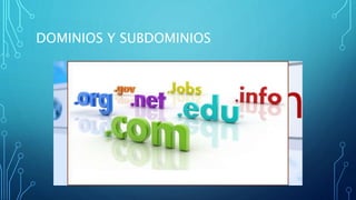 DOMINIOS Y SUBDOMINIOS
 