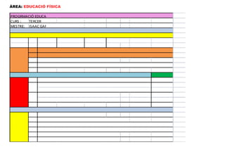 ÀREA: EDUCACIÓ FÍSICA
 