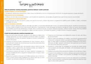 Nuevasoportunidadeseconómicas
24
Turismo y patrimonio
Turismoypatrimonio
Castillo-fortaleza y recinto amurallado
➽ Actualmente, además de la visita al recinto, ofrece nuevos complementos como son el audiovisual de introducción, la maqueta interactiva o el relato del polvorín.
Rutas para el entorno señalizadas
➽ Ofrecen una visión desconocida del municipio y unen el patrimonio arquitectónico, la naturaleza y la gastronomía a partir de los productos de proximidad.
Centro gastronómico Domus Sent Soví
➽ Realiza funciones de oficina de turismo y actúa como polo de promoción y difusión del producto y la gastronomía catalana a partir de talleres, charlas y actividades
vinculadas a la cocina.
Cultura, naturaleza y estímulos
➽ El entorno natural y cultural del pueblo son esenciales para definir y comprender la identidad del municipio y su papel en la historia del país, el patrimonio arquitectónico,
las ferias y fiestas y la gastronomía. A partir de estos elementos, y especialmente a través del paisaje y los espacios naturales (la Tordera, los huertos y las actividades
en la naturaleza, la proximidad del Montseny), Hostalric ofrece un ambiente tranquilo y acogedor, ideal para escapadas y salidas en familia. También ofrece la posibilidad
de probar y comprar productos artesanales de calidad y de hacer reuniones o actividades de pequeño y mediano formato en espacios singulares.
Antes de presentar nuestras propuestas, queremos destacar nuestro potencial:
A partir de este potencial, nuestras propuestas son:
➽ Mejorar la oferta turística del pueblo, apostando por la calidad por delante de la
cantidad, alcanzando una mayor notoriedad en el mercado turístico de Cataluña
e incrementando el número de visitantes y también su consumo durante la es-
tancia en el municipio.
➽ Crearemos la ruta de la Tordera conjuntamente con otros municipios, para fo-
mentar el turismo a través de una vía verde que nos acercará a los turistas de la
Costa Brava y del Montseny.
➽ Trabajaremos conjuntamente para crear paquetes turísticos entre los tres ejes
(naturaleza, cultura y gastronomía) y las empresas privadas, que impliquen un
mayor gasto de los visitantes y una mayor estancia.
➽ Promoveremos el apoyo a la creación de nuevos negocios o actividades eco-
nómicas vinculadas al turismo y seguiremos trabajando para conseguir un equi-
pamiento hotelero.
➽ Seguiremos impulsando inversiones en la fortaleza para que sea un motor eco-
nómico y turístico para el pueblo. Habilitaremos un espacio para crear un centro
museístico que recree las condiciones de vida del pasado.
➽ Crearemos una ruta del agua, que englobará la acequia, el molino, las minas y
la ruta de la Tordera.
➽ Haremos visitas especializadas a la fortaleza, mencionando específicamente la
construcción y el periodo histórico que abarca desde el s. XVIII hasta la actua-
lidad. En estas visitas incorporaremos actividades divulgativas de este periodo:
fabricación de balas, vestuarios, alimentación de la guarnición (con la supervi-
sión de la Domus Sent Soví), entre otros.
➽ Apoyaremos nuevas líneas de investigación en el ámbito de nuestra historia,
como el pasado judío del pueblo de Hostalric, a fin de enriquecer nuestro dis-
curso histórico.
➽ Facilitaremos la parada de los autocares de visitantes a la zona del casco antiguo.
➽ Estudiaremos la posibilidad de construir un albergue para que los visitantes que
realicen rutas a pie o bicicleta, como el Camino de Santiago o la Vía Augusta,
puedan descansar.
➽ Estudiaremos la posibilidad de hacer convenios de colaboración con administra-
ciones, centros educativos y asociaciones para la creación de becas de inves-
tigación sobre nuestro patrimonio.
 
