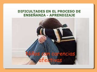 Niños con carencias afectivas 