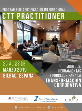 Programa ctt bilbao marzo 2019:  Modelos, Herramientas y procesos para la transformación corporativa