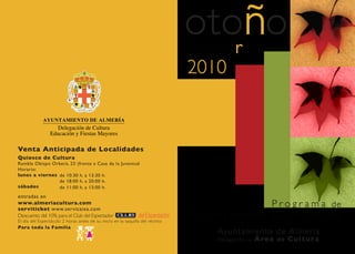Agenda cultural de Almería en 2010