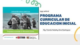 Mg, Fiorela Natally Alva Rodriguez
PROGRAMA
CURRICULAR DE
EDUCACION INICIAL
ispp oxford
 