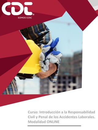 Curso: Introducción a la Responsabilidad
Civil y Penal de los Accidentes Laborales.
Modalidad ONLINE
 