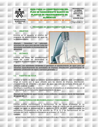 Programa de abastecimiento de agua