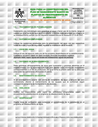 Programa de abastecimiento de agua