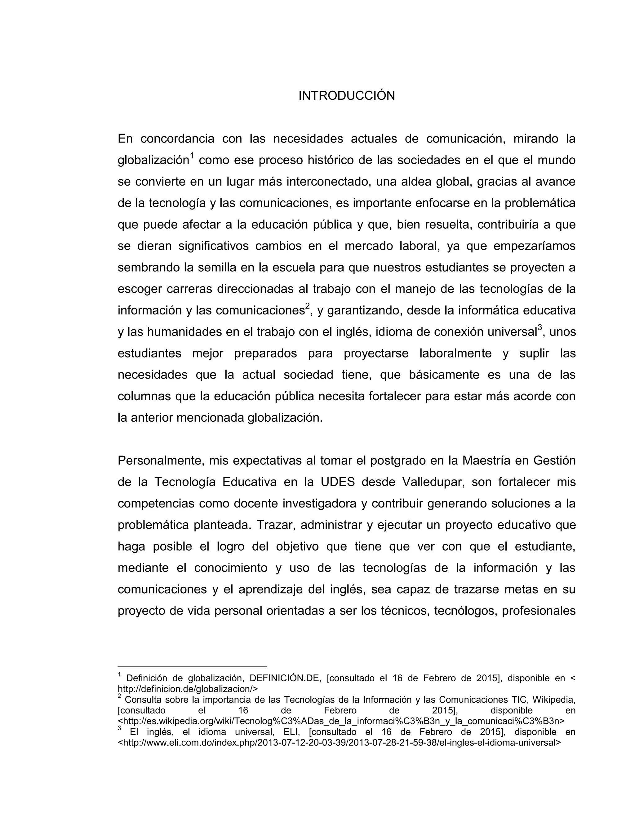 Programa de actividades en inglés con el uso de herramientas ...