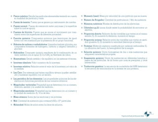 71
Programa de Estudio de Educación Media
	 Momento lineal: Masa por velocidad de una partícula que se mueve.
	 Número de Avogadro: Cantidad de partículas en 1 Mol de sustancia.
	 Números cuánticos: Niveles de distribución de los electrones.
	 Orbitales s,p,d,f: zonas donde existe la probabilidad de encontrar un
electrón.
	 Proporción directa: Relación de dos variables que varían en el mismo
sentido: Ej. Si aumenta la distancia, aumenta el tiempo.
	 Proporción inversa: Relación entre dos variables que varían en senti-
dos opuestos. Ej. Si aumenta la velocidad disminuye el tiempo.
	 Proteína: Molécula orgánica constituida por cadenas carbonadas. Ej.
La albúmina del huevo, la hemoglobina de la sangre.
	 Solución química: Unión homogénea de dos o más sustancias que
adquieren características propias.
	 Suspensión química: Unión de sustancias en diferentes tamaños y
pesos de las partículas, de tal forma que unas se precipitan y otras
sobrenadan.
	 Traducción genética: La secuencia de nucleótidos del ARN determina
la secuencia de aminoácidos en la síntesis de una proteína.
	 Física cuántica: Estudia las partículas elementales teniendo en cuenta
su dualidad de partícula y onda.
	 Fuerza de tensión: Fuerza que se genera por estiramiento de cuerdas.
	 Fuerza normal: Fuerza de interacción entre una masa y la superficie
sobre la cual se apoya.
	 Fuerzas de fricción: Fuerza que se opone al movimiento por roza-
miento entre dos superficies de diferente porosidad.
	 Función química: Compuestos químicos que reaccionan de igual
forma con otra sustancia por la presencia de un grupo funcional.
	 Hidratos de carbono o carbohidratos: Llamados también glúcidos, son
compuestos formados de hidrógeno, carbono y oxígeno (almidón y
glucosa).
	 Hidróxidos: Compuesto químico resultante de la combinación de un
óxido metálico con el agua. Ej Ca (OH)2
es Hidróxido de calcio.
	 Homeostasis: Estado estable o de equilibrio en los sistemas vivientes.
	 Incerteza absoluta: Valor numérico de la incerteza.
	 Incerteza relativa: Relación entre el valor de la incerteza y el valor de
la medida.
	 Ley Cero: Dos sistemas que tienen equilibrio térmico pueden estable-
cer y mantener equilibrio con un tercero.
	 Ley periódica de los elementos: Las propiedades químicas de los ele-
mentos son funciones periódicas de sus números atómicos.
	 Magnitudes vectoriales: Propiedad que se determina con un número,
dirección, sentido y la unidad de medición.
	 Magnitudes escalares: Propiedad que se determina con un número y
la unidad de medición. Ej. 10 m de tela.
	 Masa atómica: Suma de los neutrones y los protones.
	 Mol: Cantidad de sustancia que contiene 6.022 x 1023
partículas.
	 Molaridad: Moles de soluto entre los litros de solución.
 