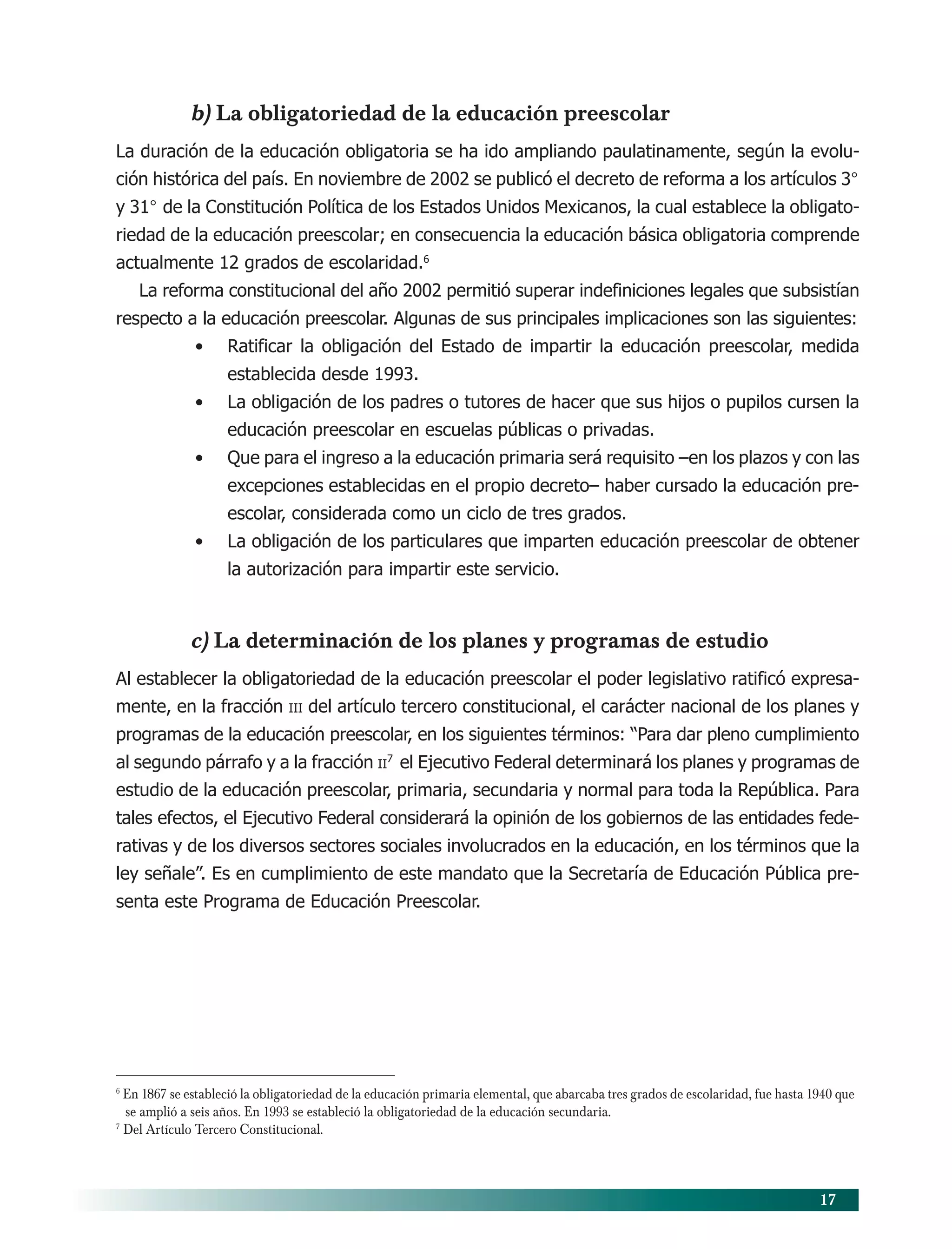 Programa de educación preescolar 2004 | PDF