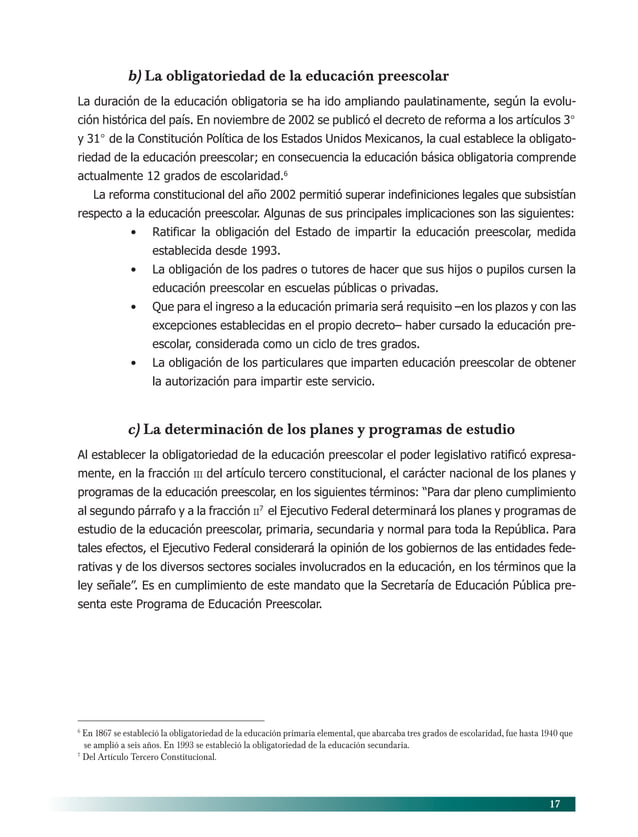 Programa de educación preescolar 2004 | PDF