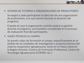Programa de especialización de asesores rurales paraguay