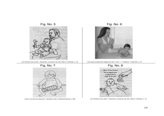 139
Fig. No. 7
Fig. No. 5 Fig. No. 6
Fig. No. 8
Los Primeros cinco años”, Desarrollo y evolución del niño, Mary D. Sheridan. p. 24
Todo un mundo por descubrir”, Elizabeth Fodor y Monserrat Moran. p 206 Los Primeros cinco años”, Desarrollo y evolución del niño, Mary D. Sheridan. p. 21
Guía para el desarrollo integral del niño. Tomo 1. V Calderón, P Sanchez. p. 57
 