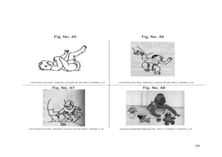 149
Fig. No. 47
Fig. No. 45 Fig. No. 46
Fig. No. 48
Los Primeros cinco años”, Desarrollo y evolución del niño, Mary D. Sheridan. p. 27 Los Primeros cinco años”, Desarrollo y evolución del niño, Mary D. Sheridan. p. 22
Guía para el desarrollo integral del niño. Tomo 2. V Calderón, P Sanchez. p. 24Los Primeros cinco años”, Desarrollo y evolución del niño, Mary D. Sheridan. p. 32
 