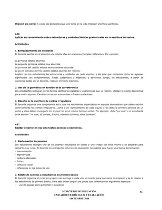 #                         &                                    8                                                                     )        7



     B
     "                                  !                                              !                                "        "                    -   3


         %


23           >
3                                                                                          4           5        )           7"                1


9                                   7
9        8 6                                               7
9                                           0                                  7
9                              )'                                                      7
                                                                                                                                 8
         )                                      )                                                                       7 9
                                                                                   7


53 +             "                      $                  "           $
9                                                0                                             0                8                    7&
                          7*                                                   )                           7


93           $
             )        "                     % !                    "
3                                                              8                                                         8                        8
                                                     7 9                                                            8
                                                                                                               7 "               1        F       G
                     FS         @               :                                                              G7



     C
.                             %4 "              -                                  % 3


         %


23           "
9
                          73                                                                                                                                  1


     0


    )


     )0                                     7


53 . "                                                                     !
3                                                                                                                       8
                                        <       7"                                                 8                                                  1
     &


                                                          MINISTERIO DE EDUCACIÓN                                                                                 60
                                                     UNIDAD DE CURRÍCULUM Y EVALUACIÓN
                                                                DICIEMBRE 2010
 