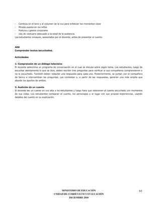 *                                         )
     !                 6
     "
     &                                          7
9                                                                      7



     D
               -           (   3


     %


23                         "       "% %
3                                                                          @   7 9
                       8                                           )                 6
               7   :                                         7 "                                 6
                                       7 9                                                   <   8
                           7


53
3                                                        8
         7 9                                                                             0
                       0           7




                                        MINISTERIO DE EDUCACIÓN                                  61
                                   UNIDAD DE CURRÍCULUM Y EVALUACIÓN
                                              DICIEMBRE 2010
 