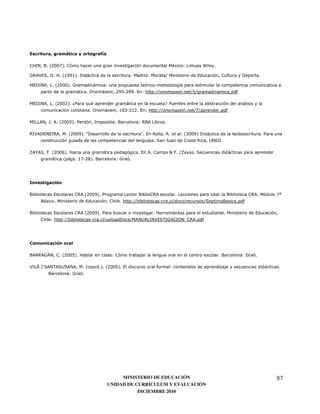 '                                     $
                                                   )

*I(A B 4%$$/57 *
      7                                                                                        !:0      19           Y       7

J K
 2 3. ; I7 4#
       7                   #57 ; <                                     7!         1!          `!                 3                   *           ;         7

!3;(A        97 4%$$$57 J                      <      1                                              '
                               <       7            <         % , %        73 1     1`
                                                                                     `                  7       `
                                                                                                                ,`                       7   )

!3;(A        97 4%$$%57 C"             8:                          <                       E"                                                    <
                                           7         <         #-+ %#%7 3 1              1`
                                                                                          `                 7   `
                                                                                                                /`               7       )

!(99 A = 7 4%$$,57 "
       7                                       (              7B            12 9
                                                                              B            7

2 ; 3(2
 (K 3A                !7 4%$$ 57 F;                                             G7 3 2         7        7 4%$$ 5 ; <                                           7"
                                                                                    7.         =            *    2       &A 7
                                                                                                                           3;

b S.         7 4%$$ 57 I                            <                       73     7*          d 7 4b            .                       <
              <       4 < 7 #/ %-57 B                         1J       7




    %

B                3           *2 4%$$ 57 "                          9        B      *2              79                    &               B           *2 7 !         /L
        B<       7!                    3                  *    7           1`
                                                                            `                  7 `          `        `
                                                                                                                     .               B       7   )

B                3           *2 4%$$ 57 "                                           7I                                               7!                3
        *    7        1`
                       `                           7 `         ;       ` A 9(A 3. (J *( A *2 7
                                                                       ! &    K          ^                           )




                           "

B 2 J A *7 4%$$,57 I
   2 e                                                    1*                                                                     7B              1J    7

K(9f ( . A           .&. A     !7 4                757 4%$$,57 3                       )       1                                                                <   7
             B          1J         7




                                                             MINISTERIO DE EDUCACIÓN                                                                                87
                                                        UNIDAD DE CURRÍCULUM Y EVALUACIÓN
                                                                   DICIEMBRE 2010
 