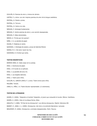 J&(99a A "
      A 7                                                  @             <      7

9 . 2       "7              79                                                                                      7

!(. 2 9 J "
         7              '              7

!(. 2 9 J7                   7

!(. 2 9 J *
         7                             7

A &;
 32          "7              ')                             7

A &;
 32          "7 K                                                                                7

A &;
 32          "7                                7

A K
 32          7 F3      '8            8                     G7

A(g        = 79
           7                                       7

    R&2     "7 "                           7

D&3b ;           =
                 7           '                     '                     J          !       7

2 ! . !7 *7 ;                                               '7

.     K 2
       3;         2 3 <
                   7             8                     7




/Q #
  /           . ,1/ #

B 2 . J 3b ; *
   2   2    7                                                            7

; b=
 U 7                                   7

; b =3
 U  7                                  6               7

; b =9
 U  7                                              7

; b =9
 U  7              <                           7

; b=
 U 7                             6 7

J&(99a A J 2
      A 7   *U 9 2*                                7             7                              6 7

! 9(i 37
     2                 )7

&A;        2 "(g
            7          = 7
                       7                   3                                    7 4%    @            57




/Q #
  /           #        /. .#


    ; !. .7 4%$$ 57 F                                                G                          8          8                  7 !:0   1.    7

    ; !. .7 4%$$,57 K                                           2               7

    A &(
     J            7 4# - 57 F3 )                                             G7 9   @                          7!        13           .!7

B23
 2          "7 . A = 97 4%$$$57 ;
                  b 7                                                    1                  0              B            19       7

B &! A
 3                 a 4%$$ 57 ;
                    7                                                                           7"    '1        7



                                                                      MINISTERIO DE EDUCACIÓN                                                   90
                                                                 UNIDAD DE CURRÍCULUM Y EVALUACIÓN
                                                                            DICIEMBRE 2010
 