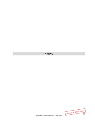 66
Programa de Estudio Orientación - Cuarto Básico
ANEXO
 