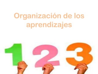 Organización de los
   aprendizajes
 