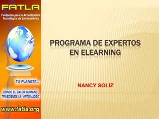 PROGRAMA DE EXPERTOS EN ELEARNING NANCY SOLIZ 