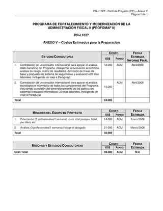 Programa de fortalecimiento y modernización de la administración fiscal ...