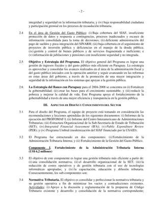 Programa de fortalecimiento y modernización de la administración fiscal ...