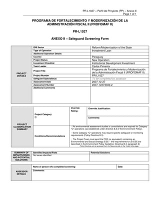 Programa de fortalecimiento y modernización de la administración fiscal ...
