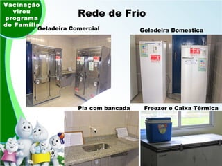 Rede de Frio Vacinação virou programa de Família Geladeira Comercial Geladeira Domestica  Freezer e Caixa Térmica Pia com bancada 