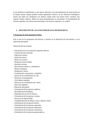 Programa de intervención de errores disléxicos