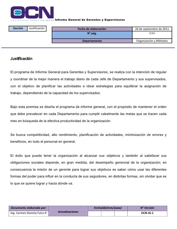 formatos de informes gerenciales