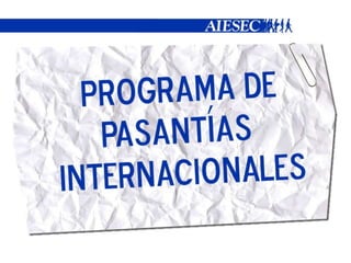 Programa de pasantías internacionales