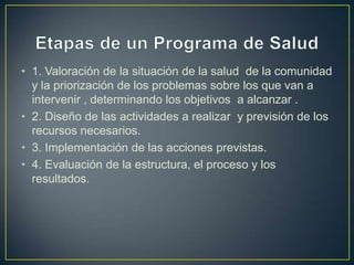 Programa de salud | PPTX