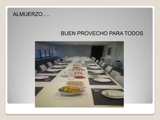 ALMUERZO….
BUEN PROVECHO PARA TODOS
 