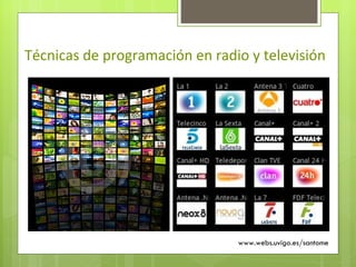 Técnicas de programación en radio y televisión www.webs.uvigo.es/santome 