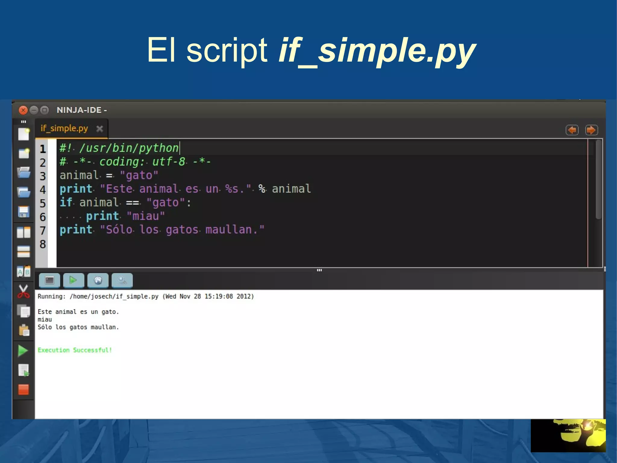 El script if_simple.py

 