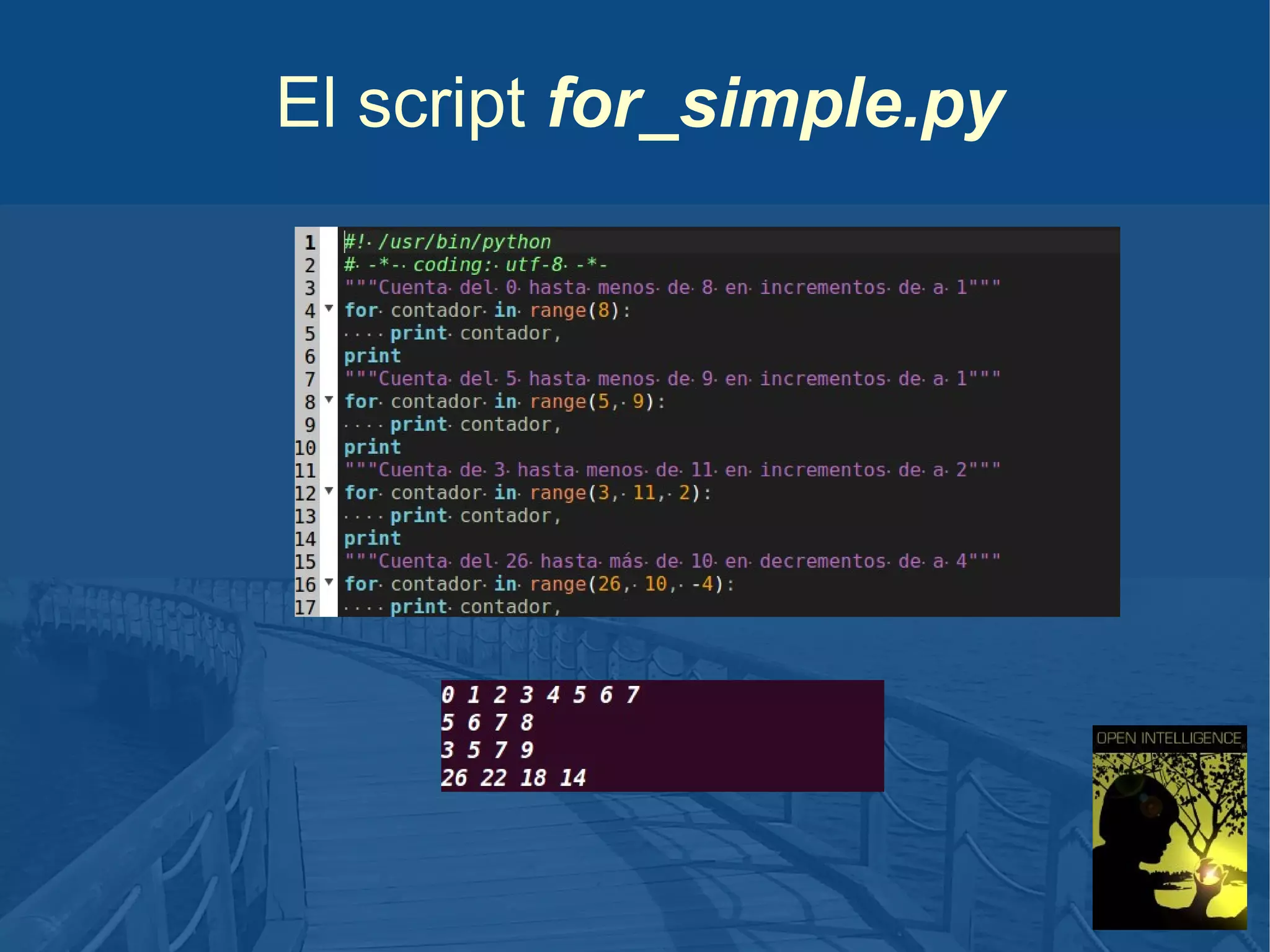 El script for_simple.py

 