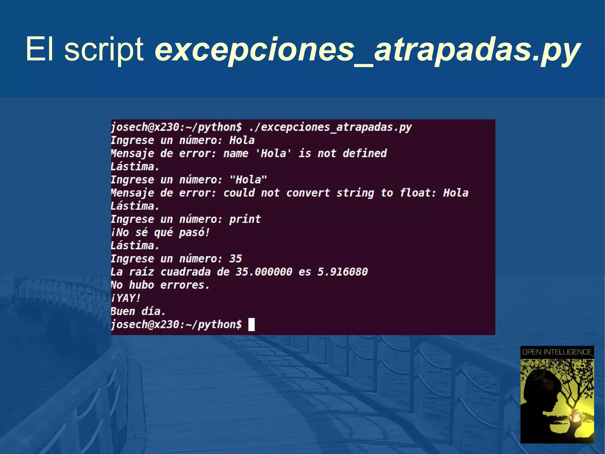 El script excepciones_atrapadas.py

 
