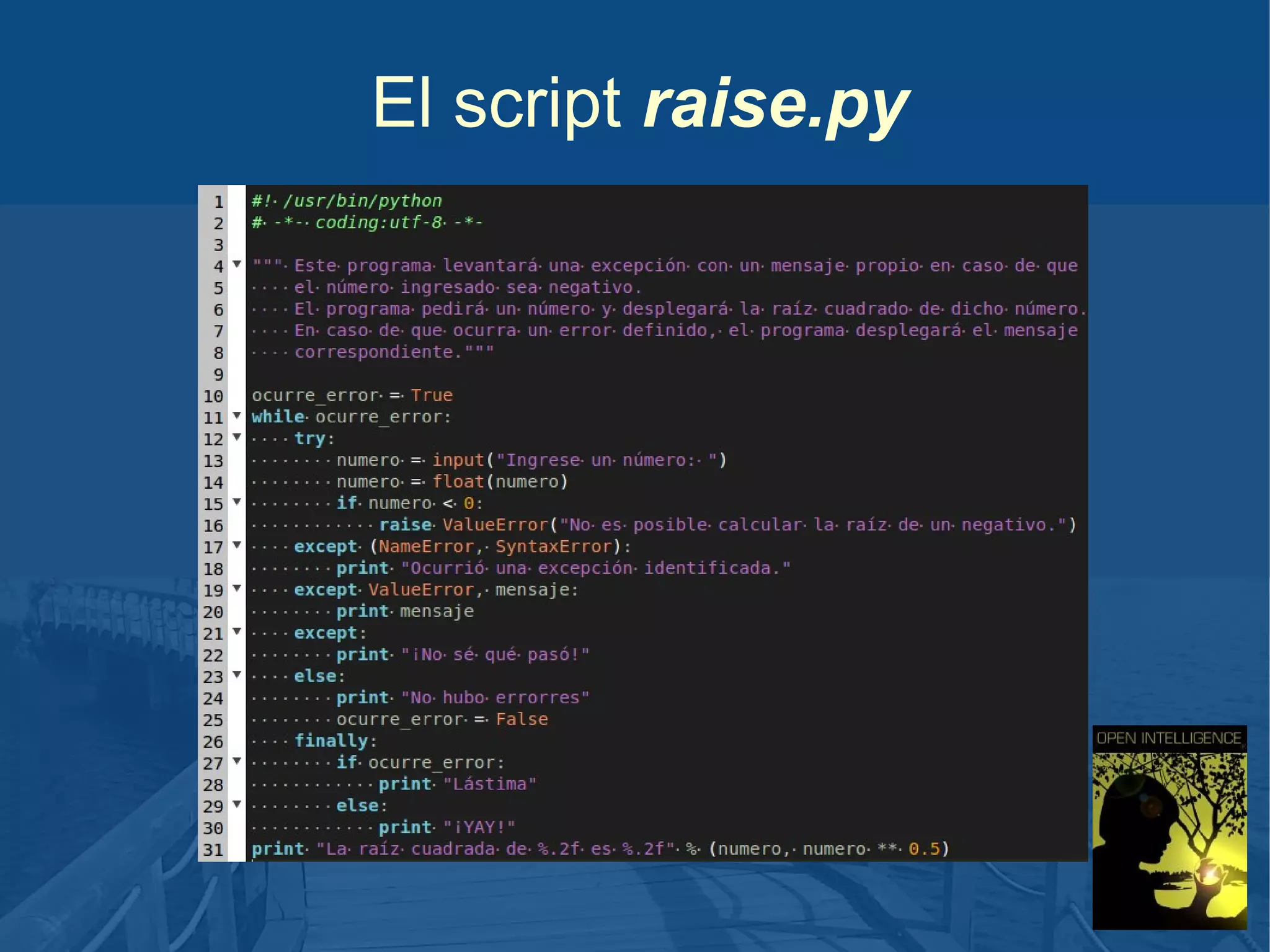 El script raise.py

 